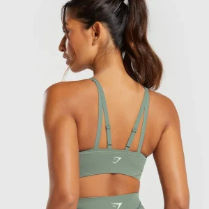 Best Gymshark Stitch Feature Sports Bra UnitGreen