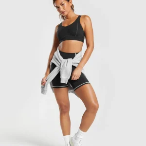 Fashion Gymshark Stitch Feature Sports Bra Black