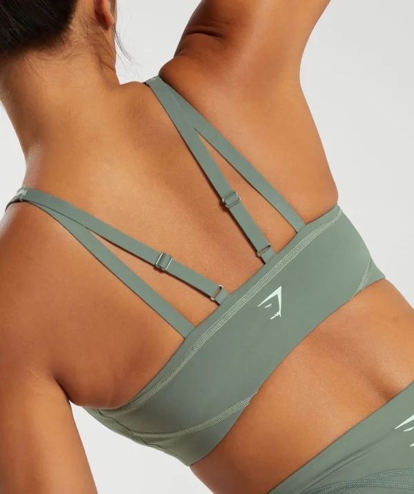 Best Gymshark Stitch Feature Sports Bra UnitGreen