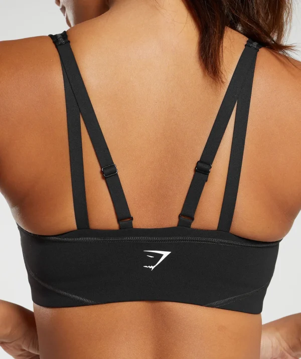 Fashion Gymshark Stitch Feature Sports Bra Black