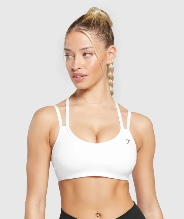 New Gymshark Strap Feature Sports Bra White