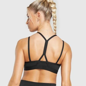 New Gymshark Strap Feature Sports Bra Black