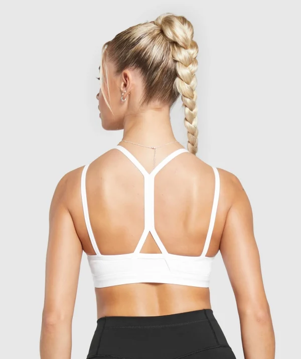 New Gymshark Strap Feature Sports Bra White