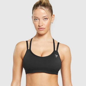 New Gymshark Strap Feature Sports Bra Black