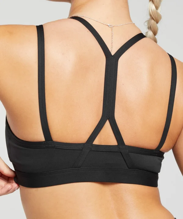 New Gymshark Strap Feature Sports Bra Black