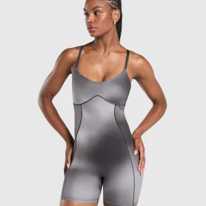 Fashion Gymshark Strappy All in One MetalGrey