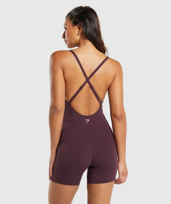 Clearance Gymshark Strappy All in One DepthPurple