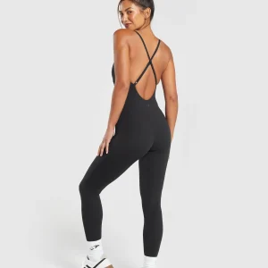 Online Gymshark Strappy All In One Black