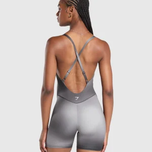 Fashion Gymshark Strappy All in One MetalGrey