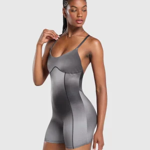 Fashion Gymshark Strappy All in One MetalGrey