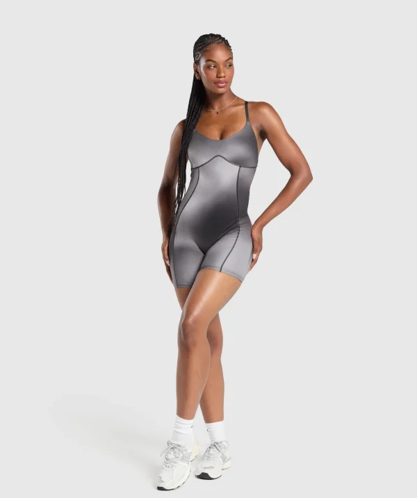 Fashion Gymshark Strappy All in One MetalGrey