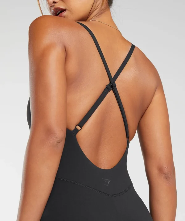 Online Gymshark Strappy All In One Black