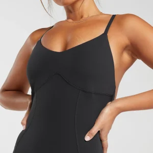 Online Gymshark Strappy All In One Black