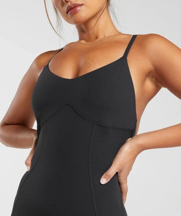 Online Gymshark Strappy All In One Black