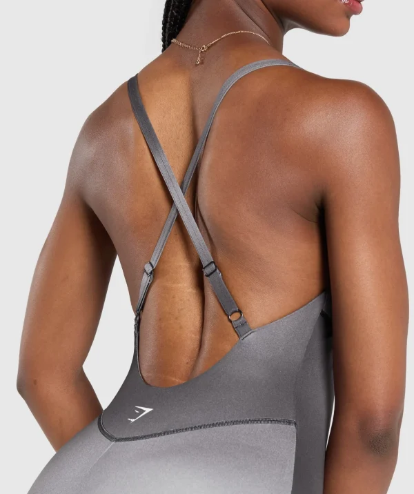 Fashion Gymshark Strappy All in One MetalGrey