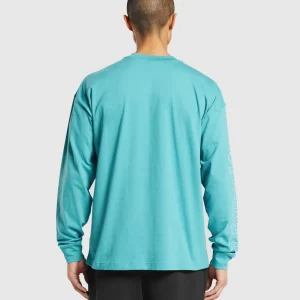 Online Gymshark Strength and Conditioning Long Sleeve T-Shirt ArtificialTeal