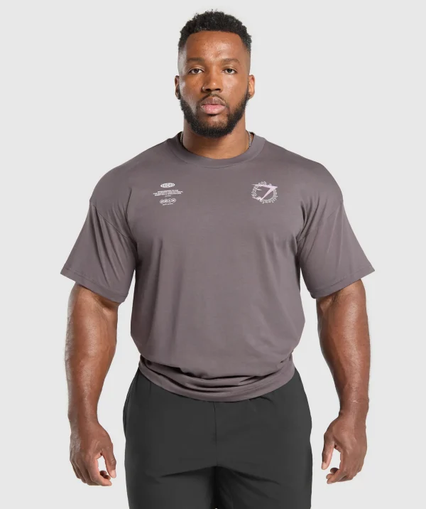 Hot Gymshark Strength and Conditioning T-Shirt BrushedPurple