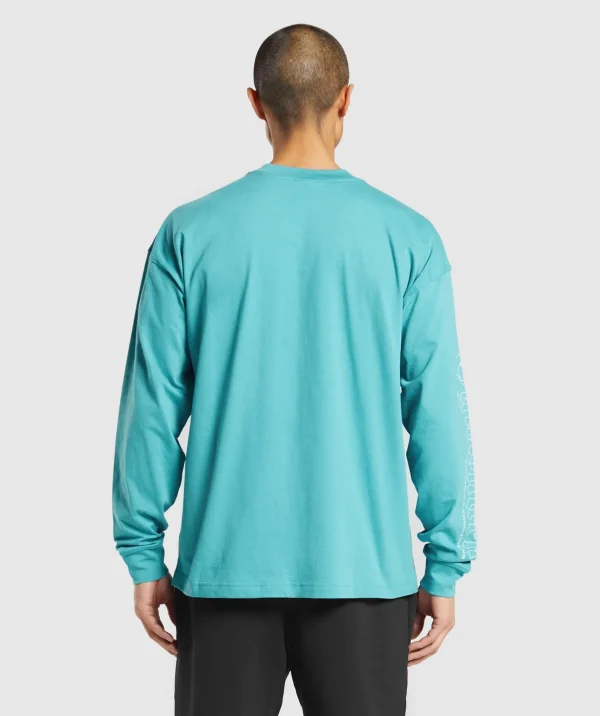 Online Gymshark Strength and Conditioning Long Sleeve T-Shirt ArtificialTeal