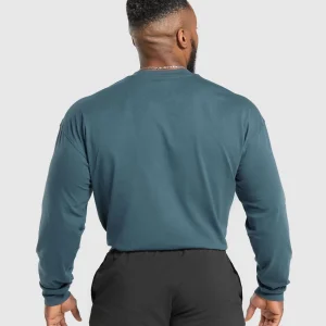 Online Gymshark Strength and Conditioning Long Sleeve T-Shirt CargoBlue