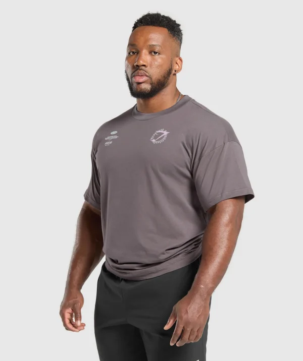 Hot Gymshark Strength and Conditioning T-Shirt BrushedPurple