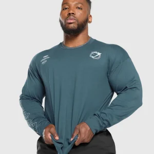 Online Gymshark Strength and Conditioning Long Sleeve T-Shirt CargoBlue