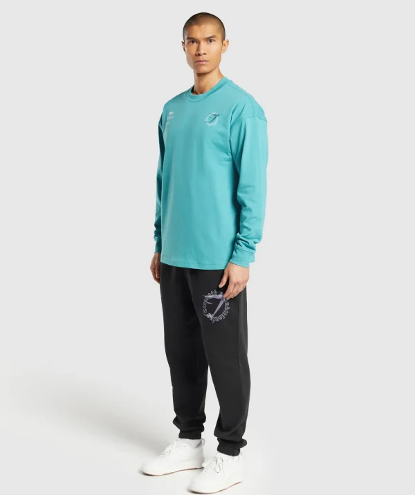 Online Gymshark Strength and Conditioning Long Sleeve T-Shirt ArtificialTeal