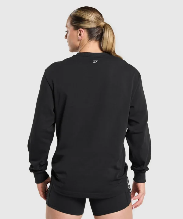 Discount Gymshark Strength Department Animal Long Sleeve T-Shirt Black