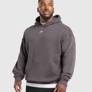 Hot Gymshark Strength Department Animal Oversized Hoodie GreyedPurple