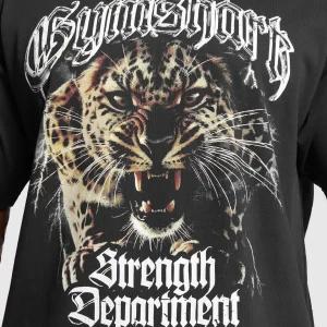 Clearance Gymshark Strength Department Animal Oversized T-Shirt Black