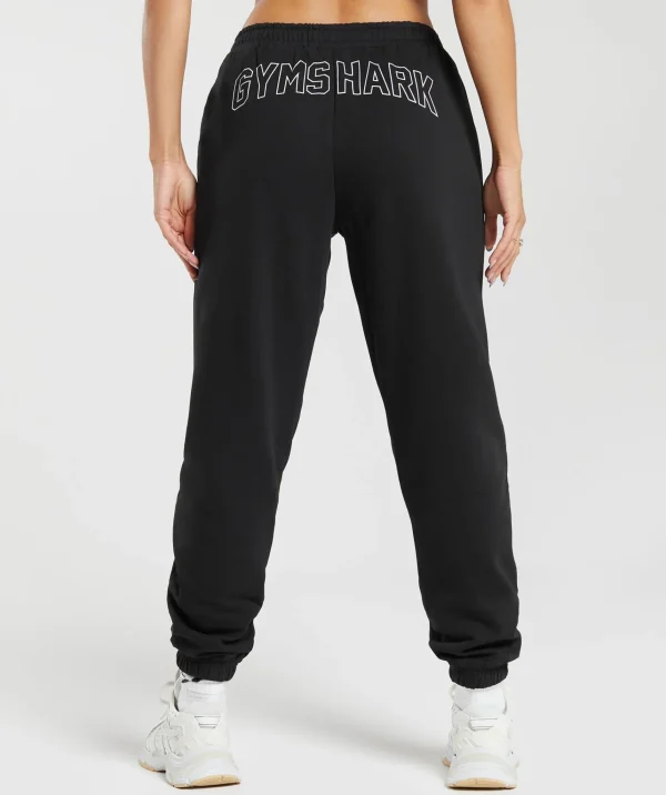 Hot Gymshark Strength Department Graphic Joggers Black