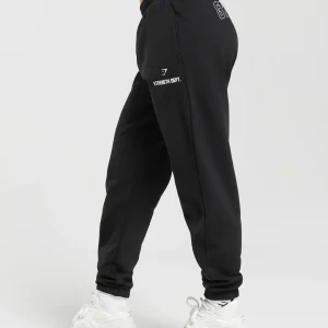 Hot Gymshark Strength Department Graphic Joggers Black