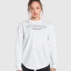 Online Gymshark Strength Department Long Sleeve Skater White