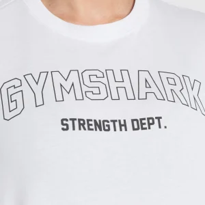 Online Gymshark Strength Department Long Sleeve Skater White