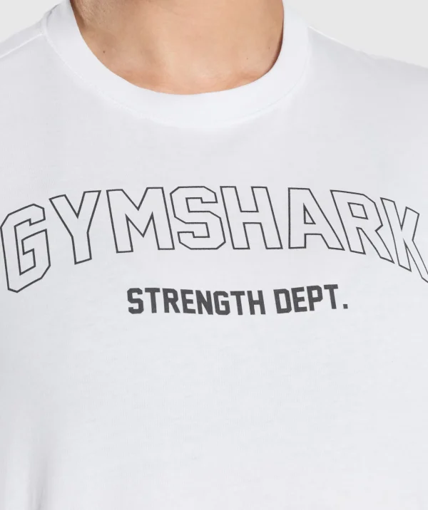 Online Gymshark Strength Department Long Sleeve Skater White