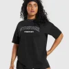 Clearance Gymshark Strength Department  Oversized T-Shirt Black