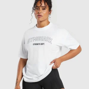 Sale Gymshark Strength Department Oversized T-Shirt White