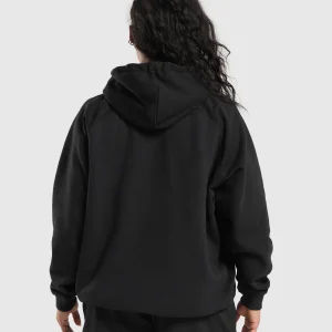 Outlet Gymshark Strength Department Oversized Hoodie Black