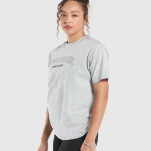 Best Gymshark Strength Department Oversized T-Shirt LightGreyCoreMarl