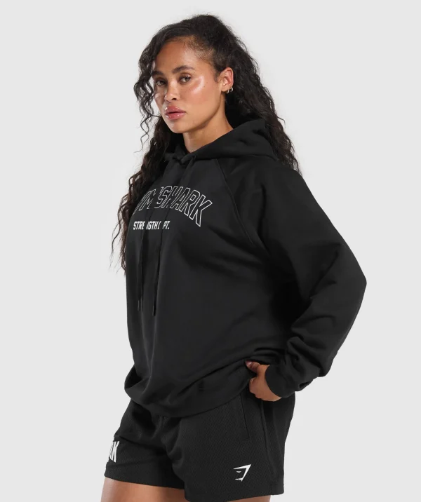 Outlet Gymshark Strength Department Oversized Hoodie Black