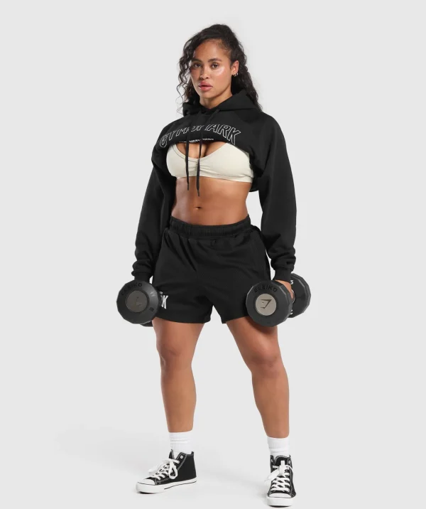 Outlet Gymshark Strength Department Oversized Hoodie Black