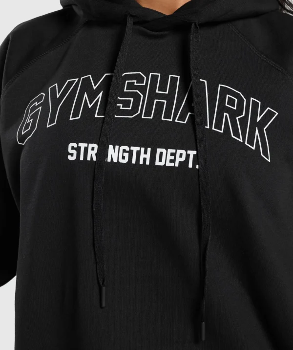 Outlet Gymshark Strength Department Oversized Hoodie Black