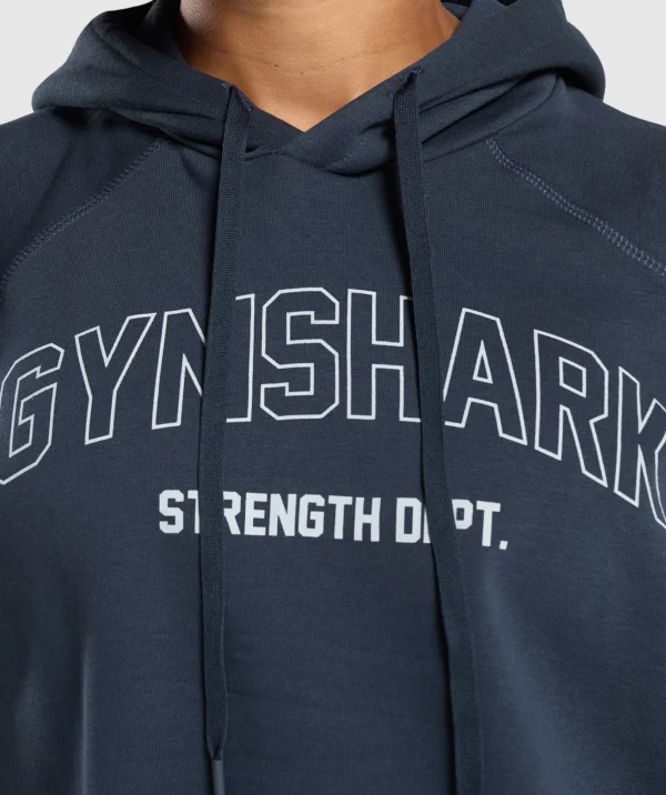 New Gymshark Strength Department Oversized Hoodie HeavyBlue