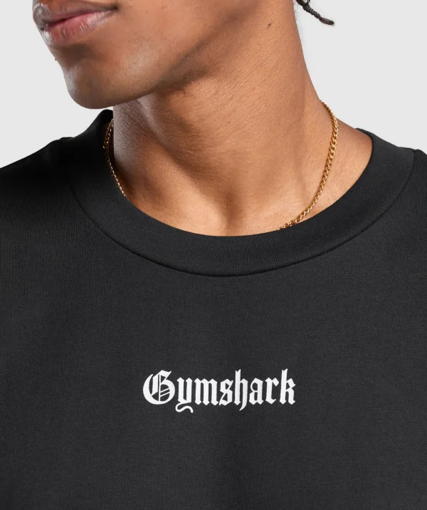 Clearance Gymshark Strength Dept Graphic T-Shirt Black