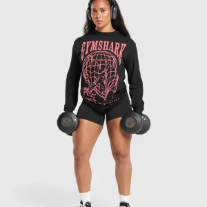 Outlet Gymshark Strength In Numbers Long Sleeve Top Black