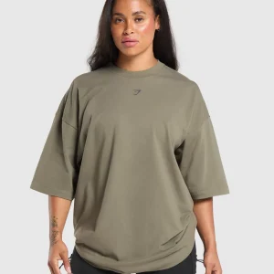 Sale Gymshark Strength In Numbers Oversized T-Shirt BaseGreen