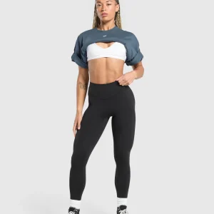 Hot Gymshark Strength In Numbers Oversized T-Shirt CargoBlue