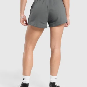 Clearance Gymshark Strong Girl Lifting Club Graphic Shorts PitchGrey