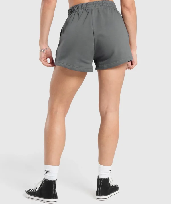 Clearance Gymshark Strong Girl Lifting Club Graphic Shorts PitchGrey