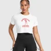 Fashion Gymshark Strong Women Crop Top White