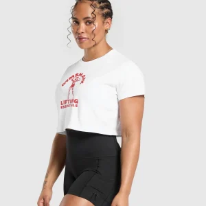 Fashion Gymshark Strong Women Crop Top White